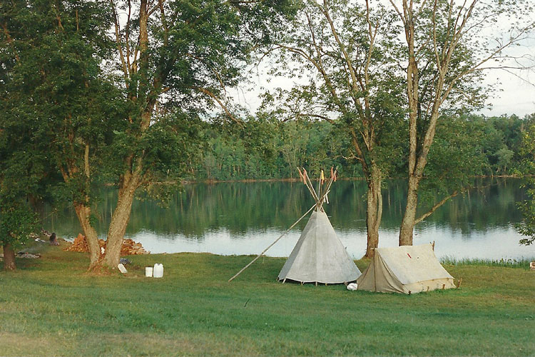 Tee Pee by the lake