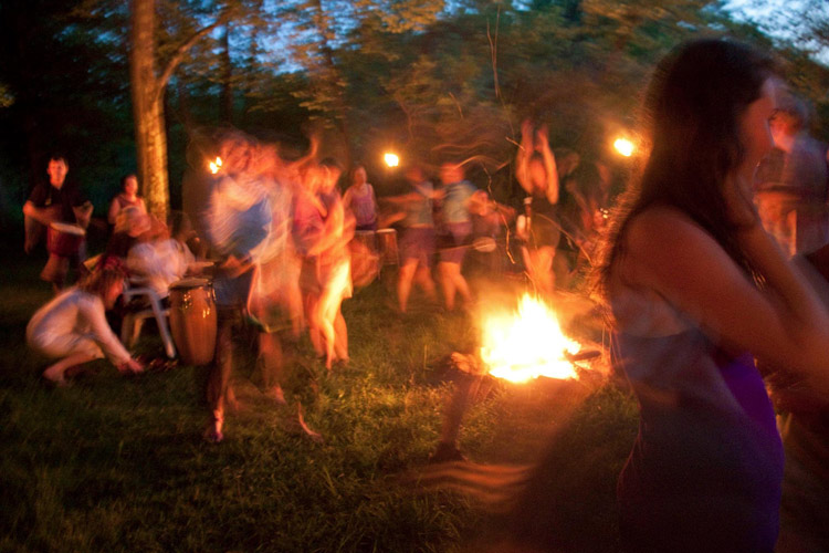 Intentions around a fire circle